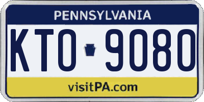 PA license plate KTO9080