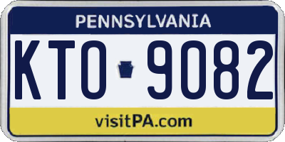 PA license plate KTO9082