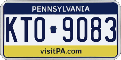 PA license plate KTO9083