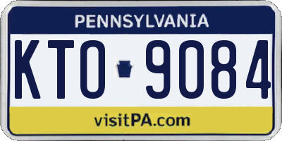 PA license plate KTO9084