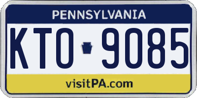 PA license plate KTO9085