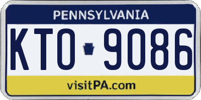 PA license plate KTO9086