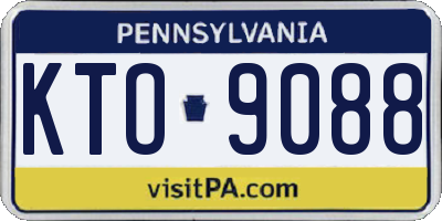 PA license plate KTO9088