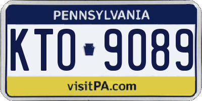PA license plate KTO9089