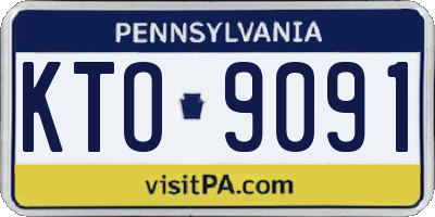 PA license plate KTO9091