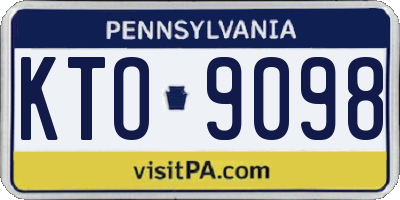 PA license plate KTO9098