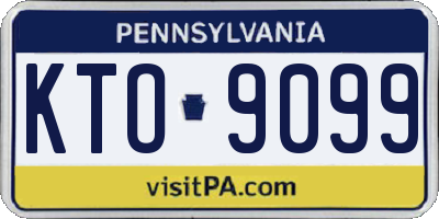 PA license plate KTO9099