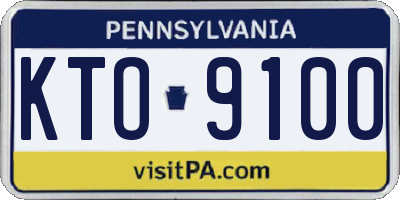 PA license plate KTO9100