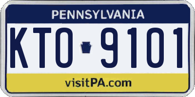 PA license plate KTO9101