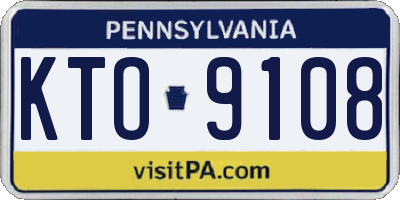 PA license plate KTO9108