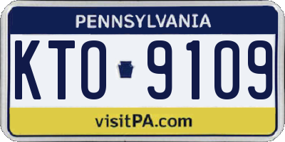PA license plate KTO9109