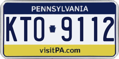 PA license plate KTO9112