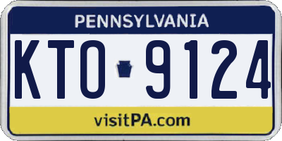PA license plate KTO9124