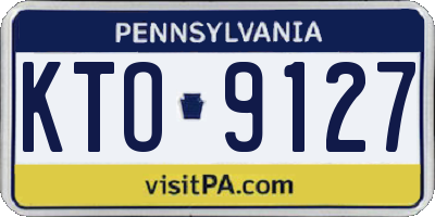 PA license plate KTO9127