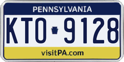 PA license plate KTO9128