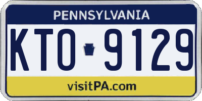 PA license plate KTO9129