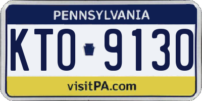 PA license plate KTO9130