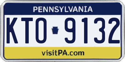 PA license plate KTO9132