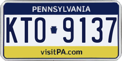 PA license plate KTO9137