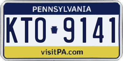 PA license plate KTO9141