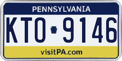 PA license plate KTO9146