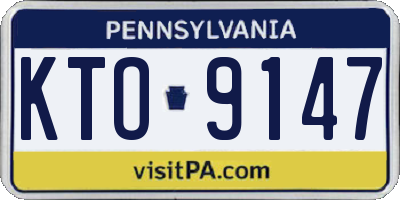 PA license plate KTO9147