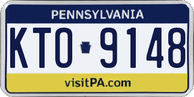 PA license plate KTO9148