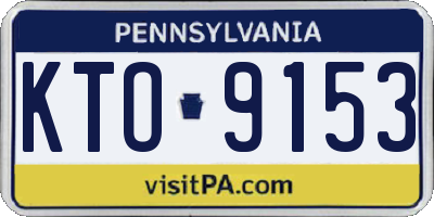 PA license plate KTO9153