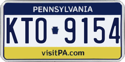 PA license plate KTO9154