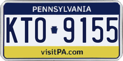 PA license plate KTO9155