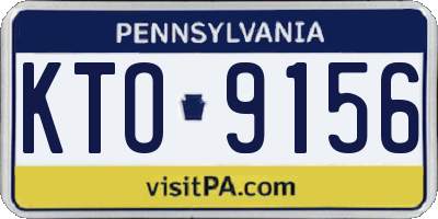 PA license plate KTO9156