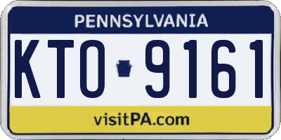 PA license plate KTO9161