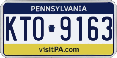 PA license plate KTO9163
