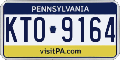 PA license plate KTO9164