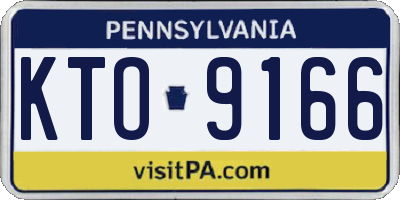 PA license plate KTO9166