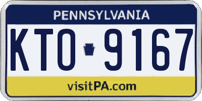 PA license plate KTO9167