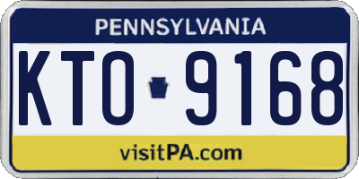 PA license plate KTO9168
