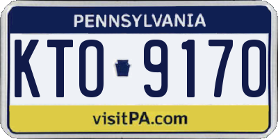 PA license plate KTO9170