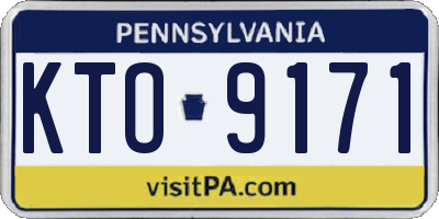 PA license plate KTO9171
