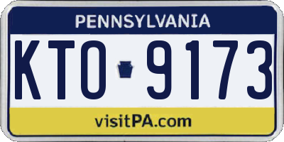 PA license plate KTO9173