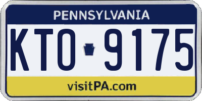PA license plate KTO9175