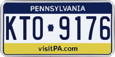 PA license plate KTO9176