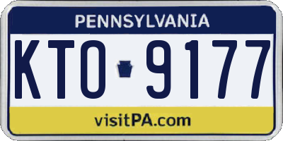 PA license plate KTO9177