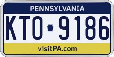 PA license plate KTO9186
