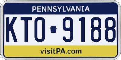 PA license plate KTO9188