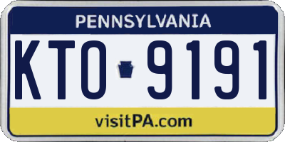 PA license plate KTO9191