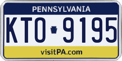 PA license plate KTO9195