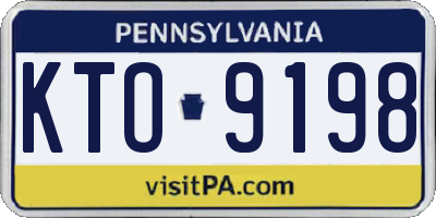 PA license plate KTO9198