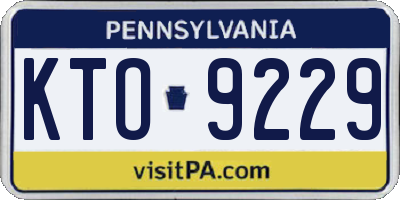 PA license plate KTO9229
