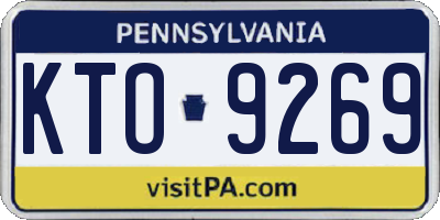 PA license plate KTO9269
